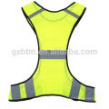 100% Polyester Gelb Hohe Sichtbarkeit Reflektierende Sicherheitsweste Night Running Sicherheit Kleidung Einstellbare Taille